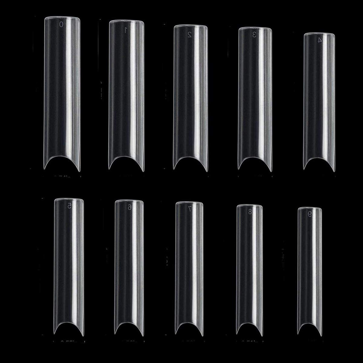 XXL C Curve / waterpipe / Half Tube Half Cover French Artificial False Nail Tips Choose 500pcs Jargod