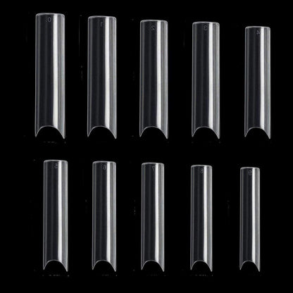 XXL C Curve / waterpipe / Half Tube Half Cover French Artificial False Nail Tips Choose 500pcs Jargod