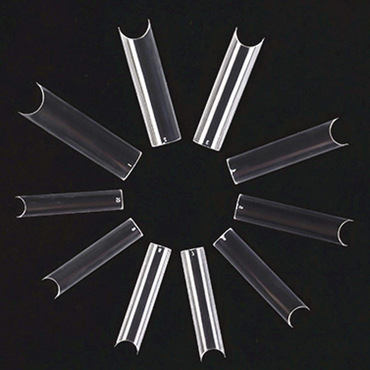 XXL C Curve / waterpipe / Half Tube Half Cover French Artificial False Nail Tips Choose 500pcs Jargod