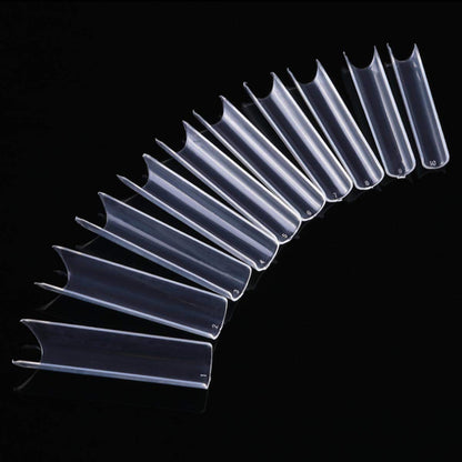 XXL C Curve / waterpipe / Half Tube Half Cover French Artificial False Nail Tips Choose 500pcs Jargod