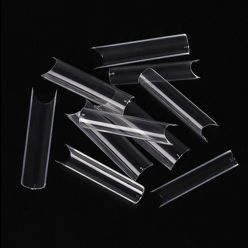 XXL C Curve / waterpipe / Half Tube Half Cover French Artificial False Nail Tips Choose 500pcs Jargod
