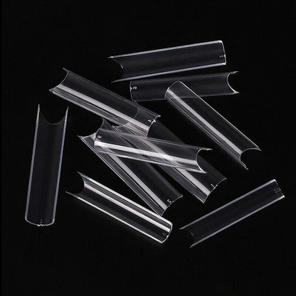 XXL C Curve / waterpipe / Half Tube Half Cover French Artificial False Nail Tips Choose 500pcs Jargod